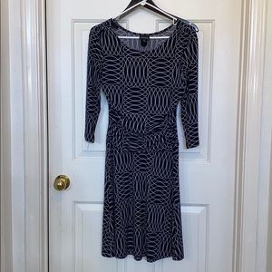 Navy and white work dress Sz 6